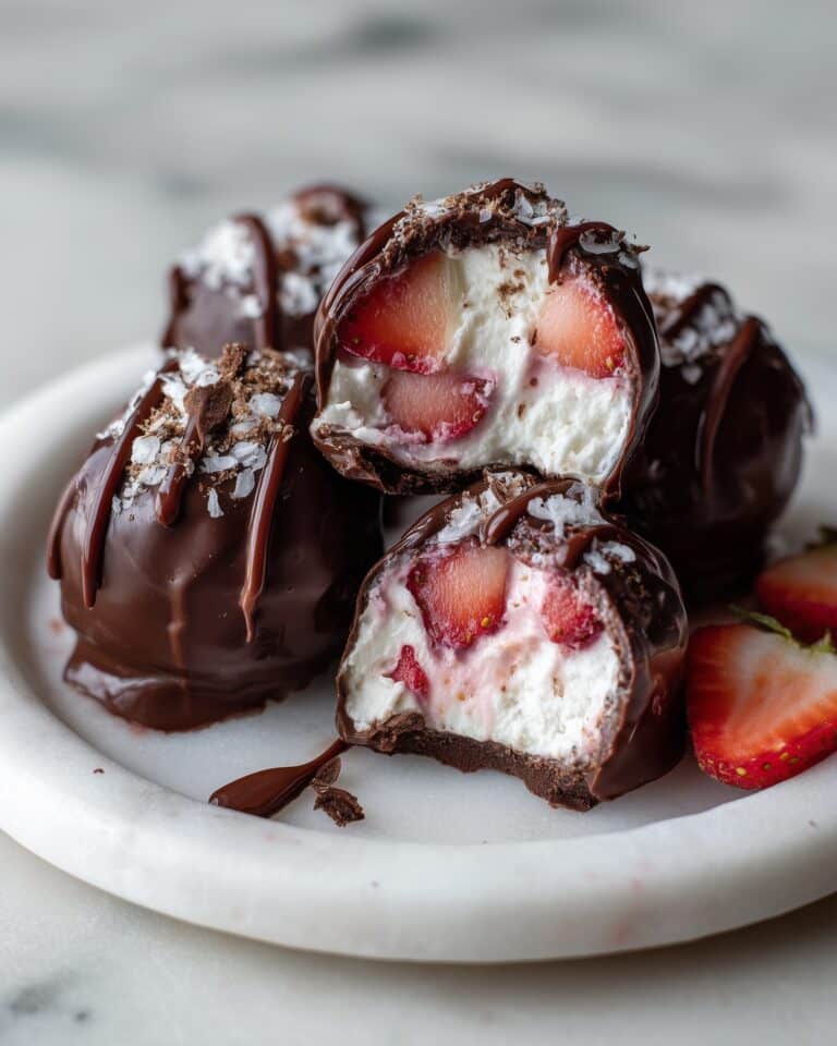Chocolate Strawberry Frozen Yogurt Bites Recipe