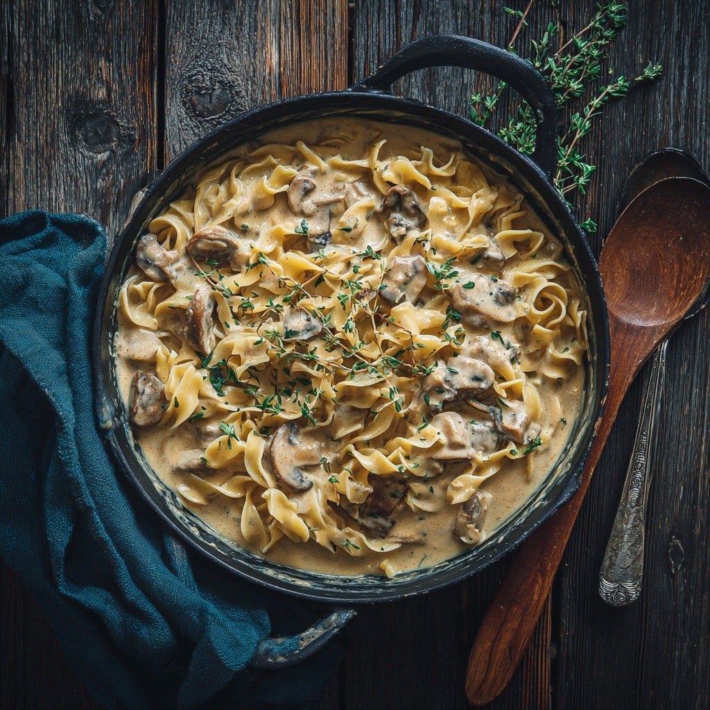 Creamy Skillet Noodles with Peas Recipe - Recipe Image
