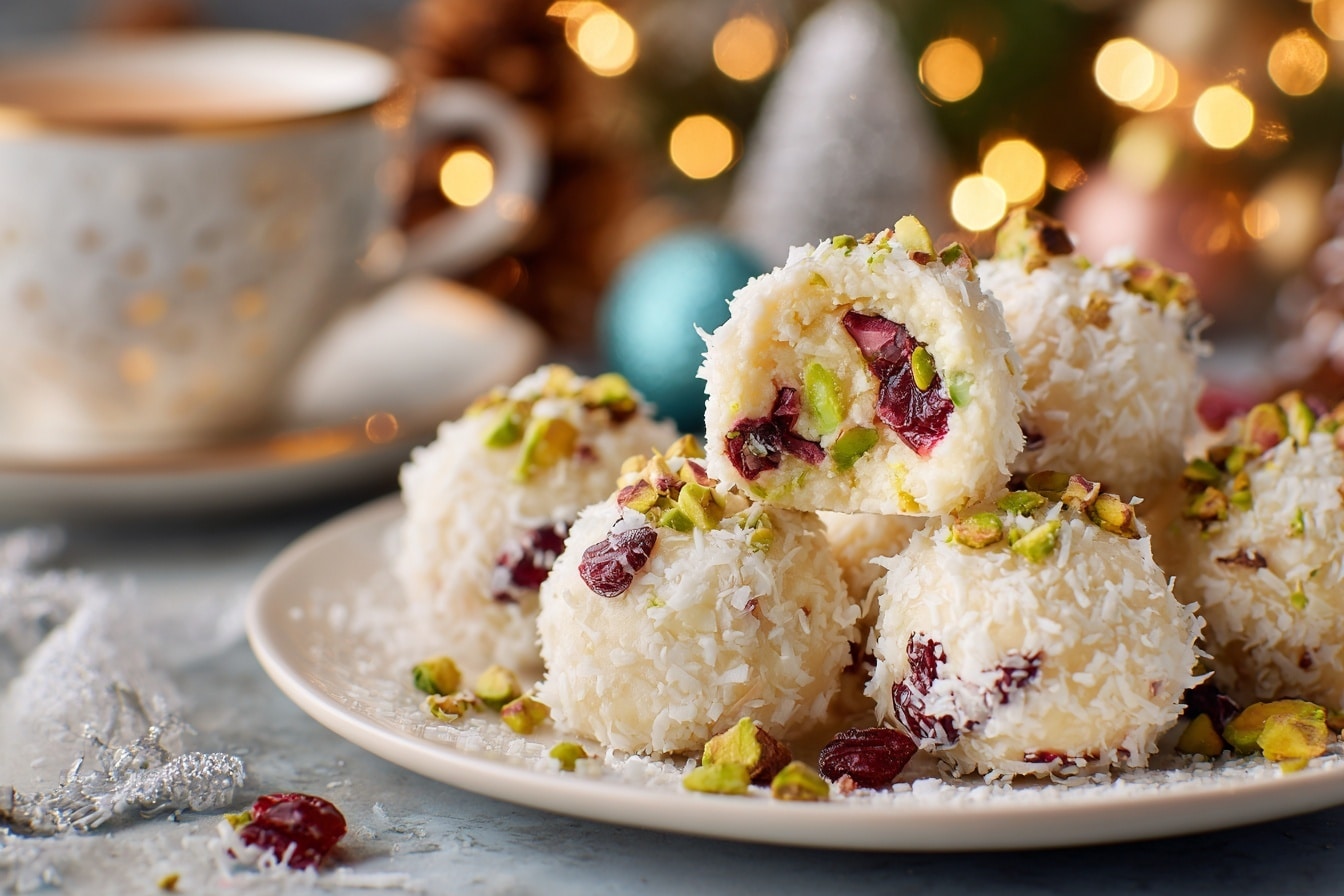 Raspberry-Filled Almond Snowball Cookies Recipe - Recipe Image