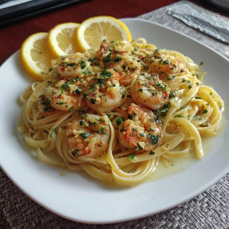 Shrimp Pasta with Cherry Tomatoes, Garlic, and Lemon Recipe