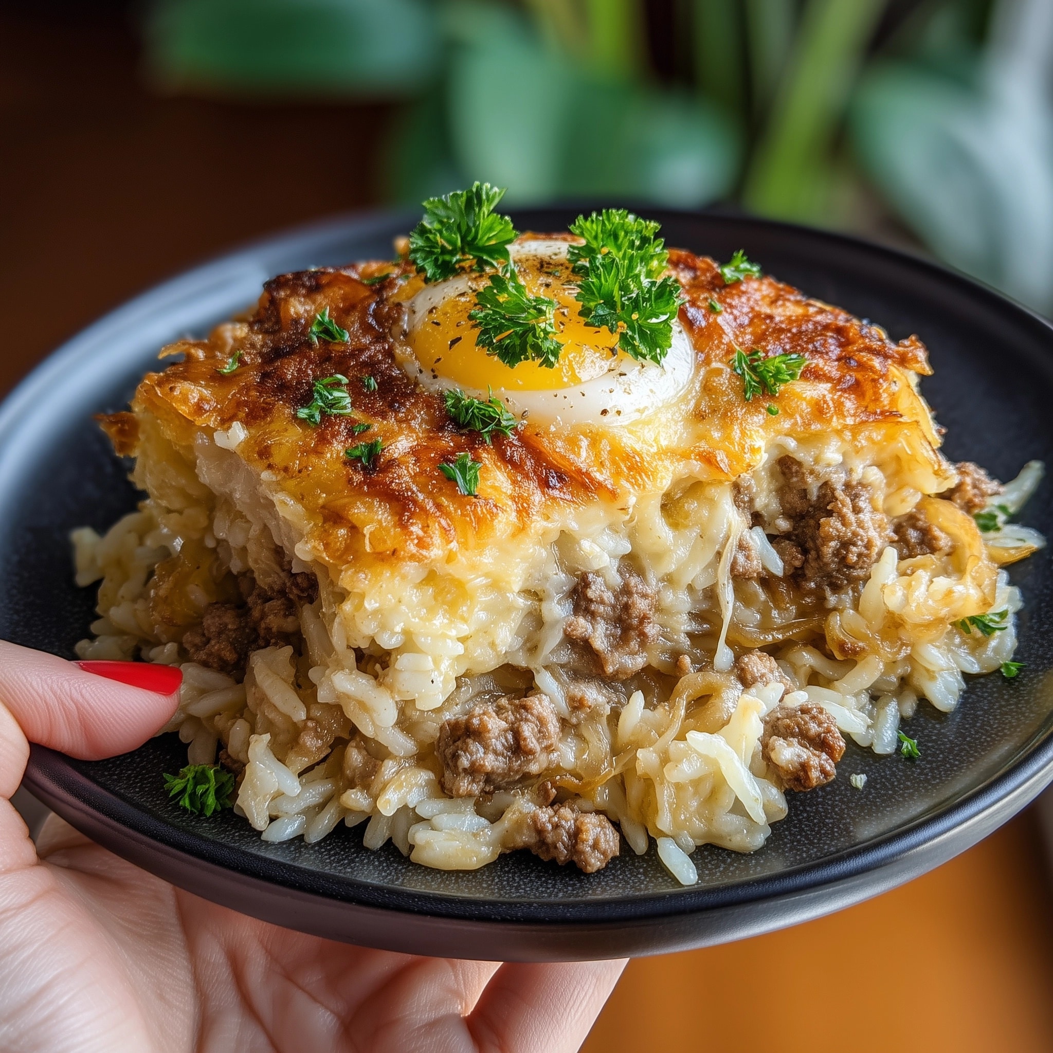 Cheesy Ground Beef and Rice Casserole Recipe - Recipe Image