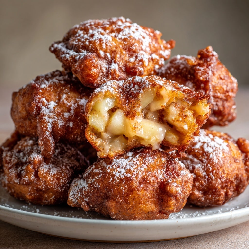 Soft Cinnamon Apple Fritters With Vanilla Glaze Recipe - Recipe Image