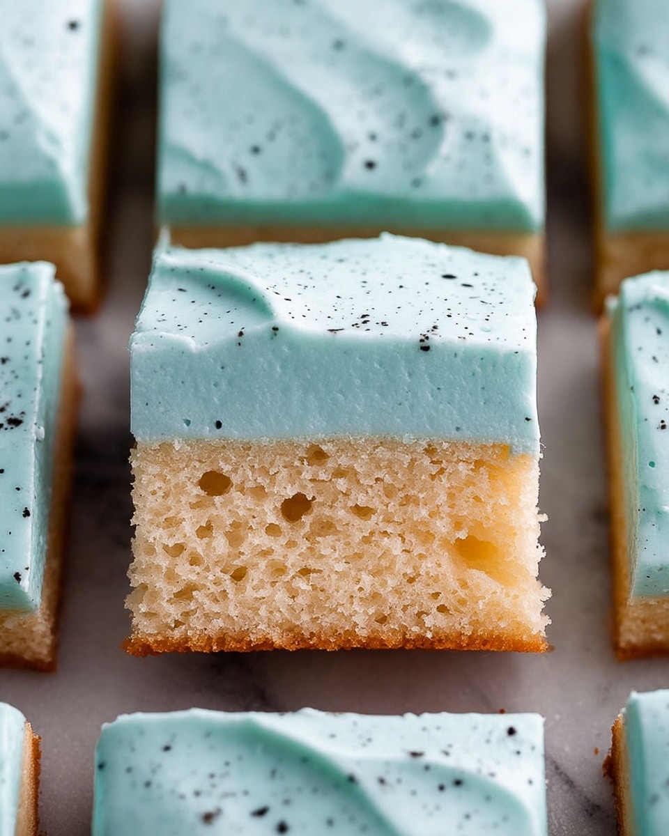 Robin Egg Snack Cake with Speckled Blue Frosting Recipe - Recipe Image