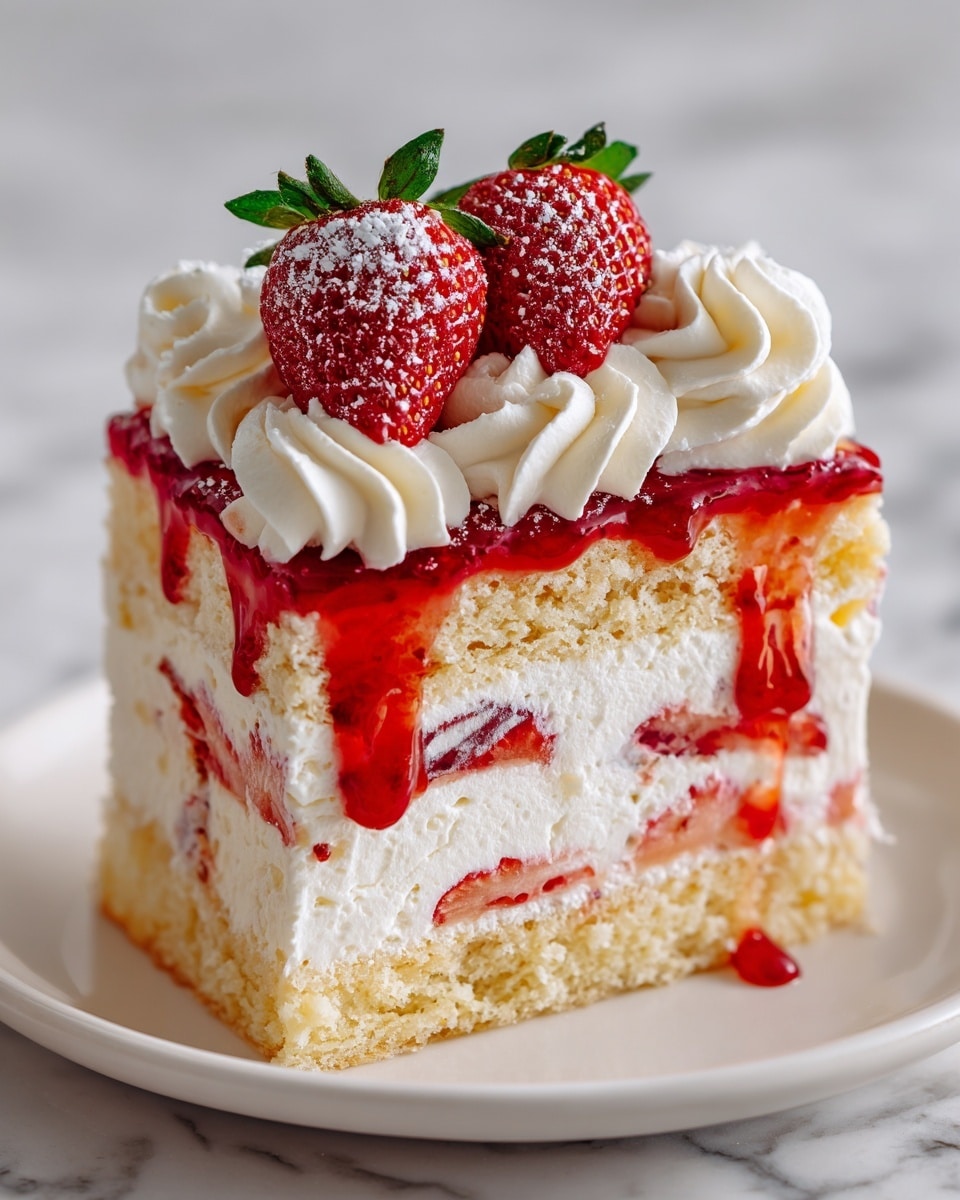 Strawberry Earthquake Cake Recipe - Recipe Image