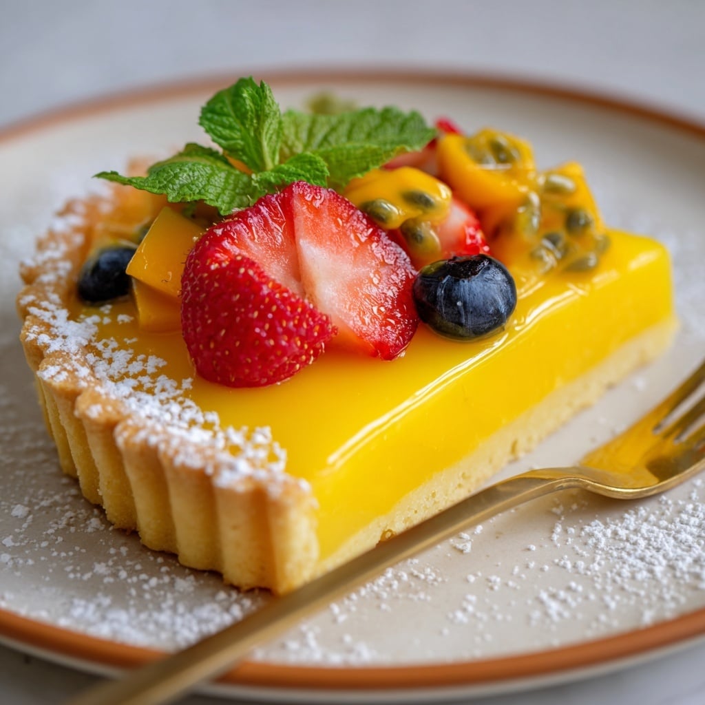 Mango Curd Tart Recipe - Recipe Image