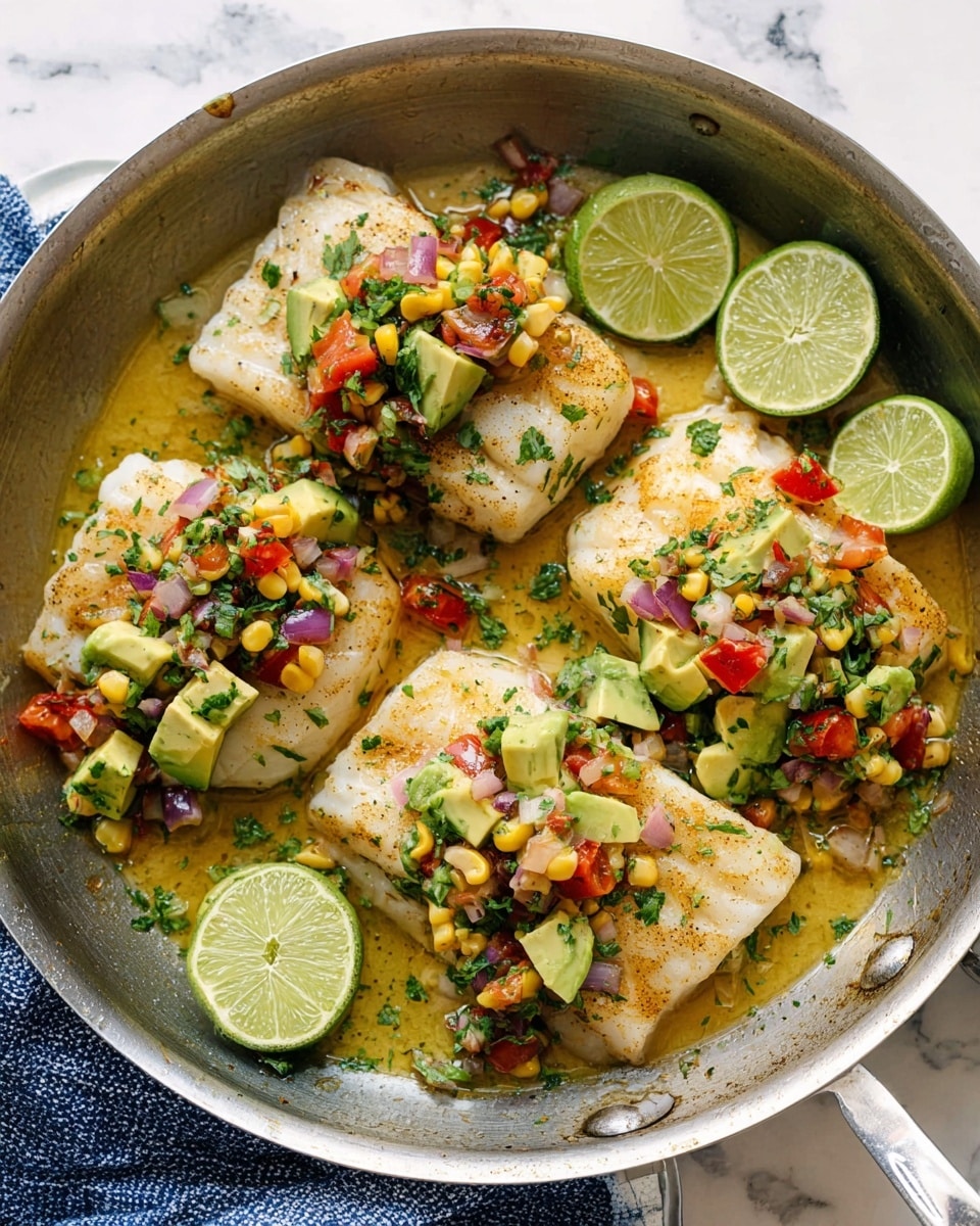 Brown Butter Lime Mahi Mahi with Avocado Salsa Recipe - Recipe Image