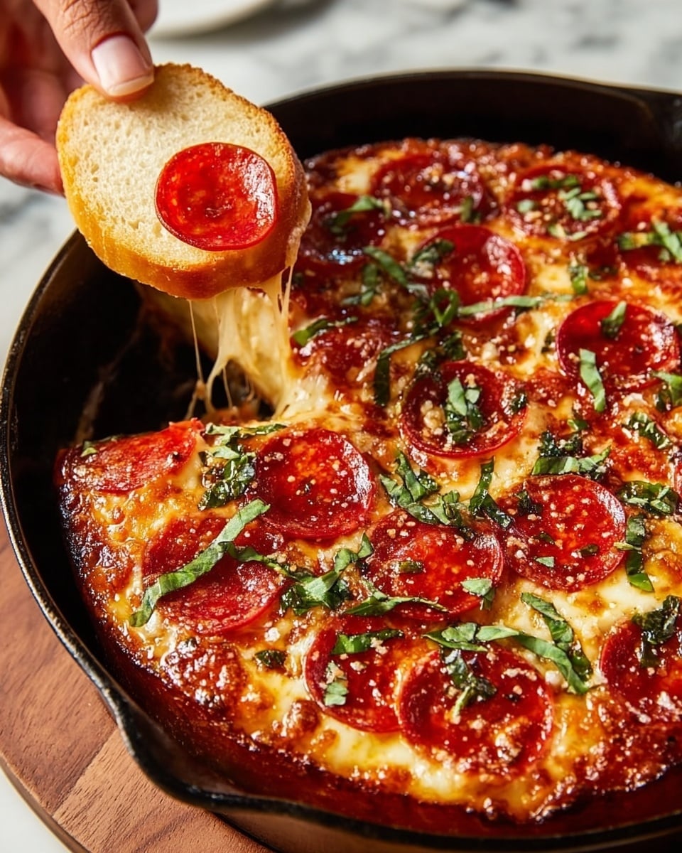 Hot Honey Pepperoni Pizza Dip Recipe - Recipe Image