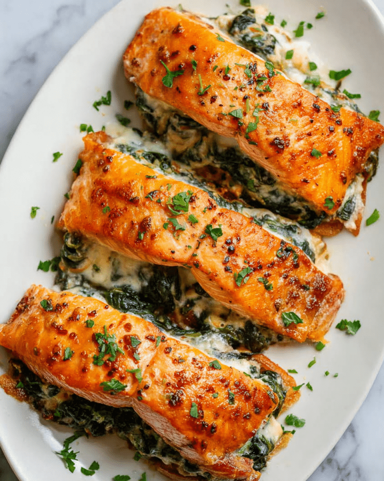 Stuffed Salmon with Spinach and Cream Cheese Recipe
