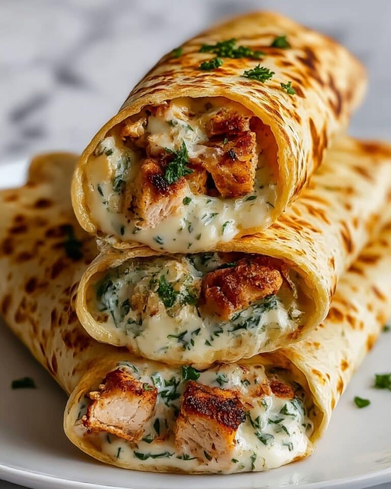Low Carb Cheesy Garlic Chicken Wraps Recipe
