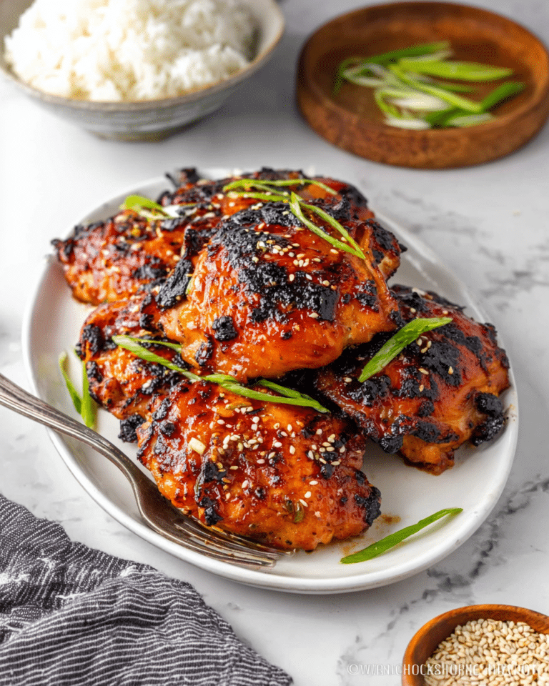 Sticky Maple Soy Glazed Chicken Thighs Recipe