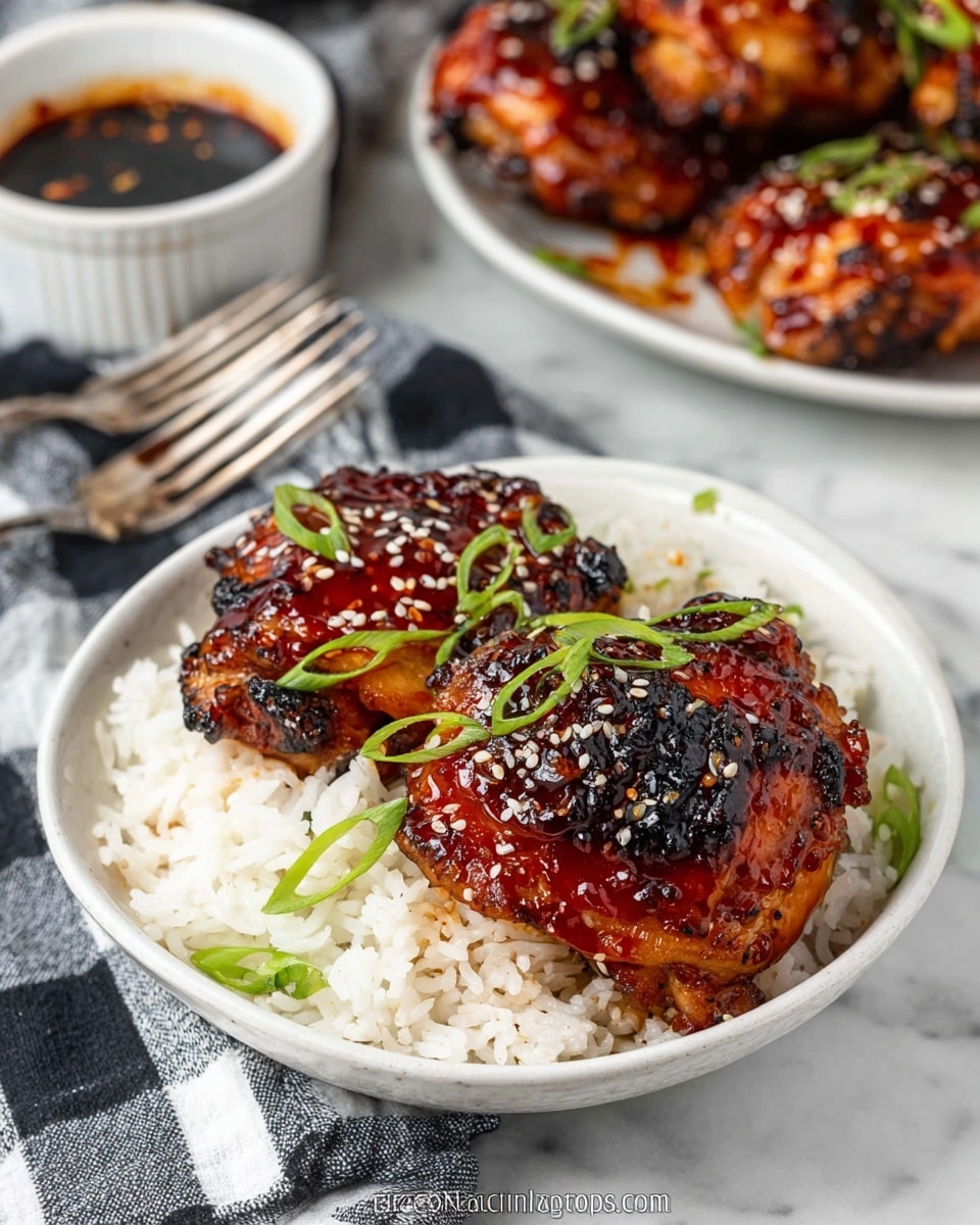 Sticky Maple Soy Glazed Chicken Thighs Recipe - Recipe Image