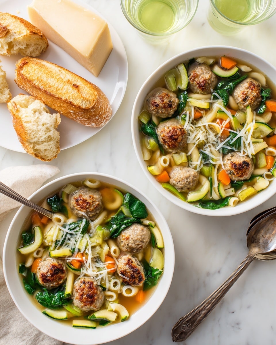 Summer Minestrone with Turkey Meatballs Recipe - Recipe Image