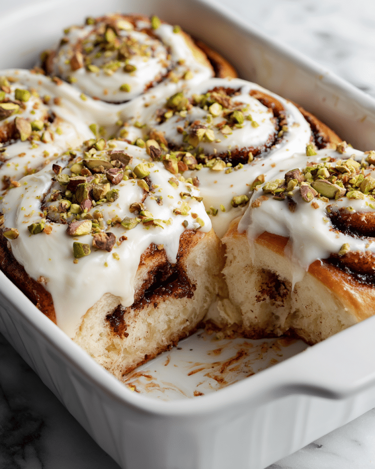 Small Batch Pistachio Cream Cinnamon Rolls Recipe