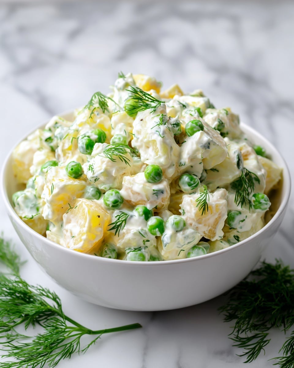 Creamy Pea Salad with Dill Recipe - Recipe Image