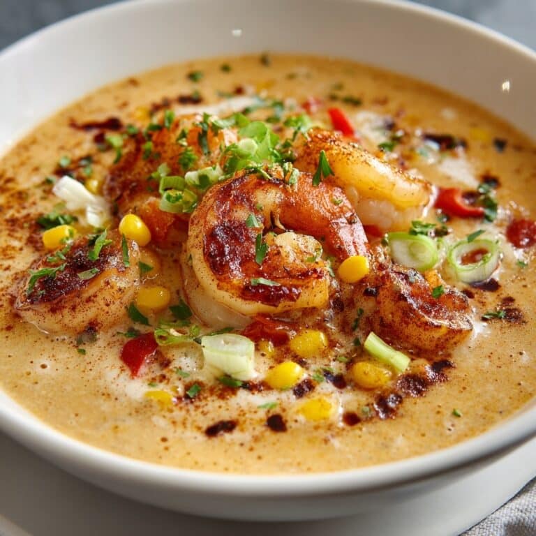 Honey Butter Cajun Shrimp with Smoked Gouda Grits Recipe