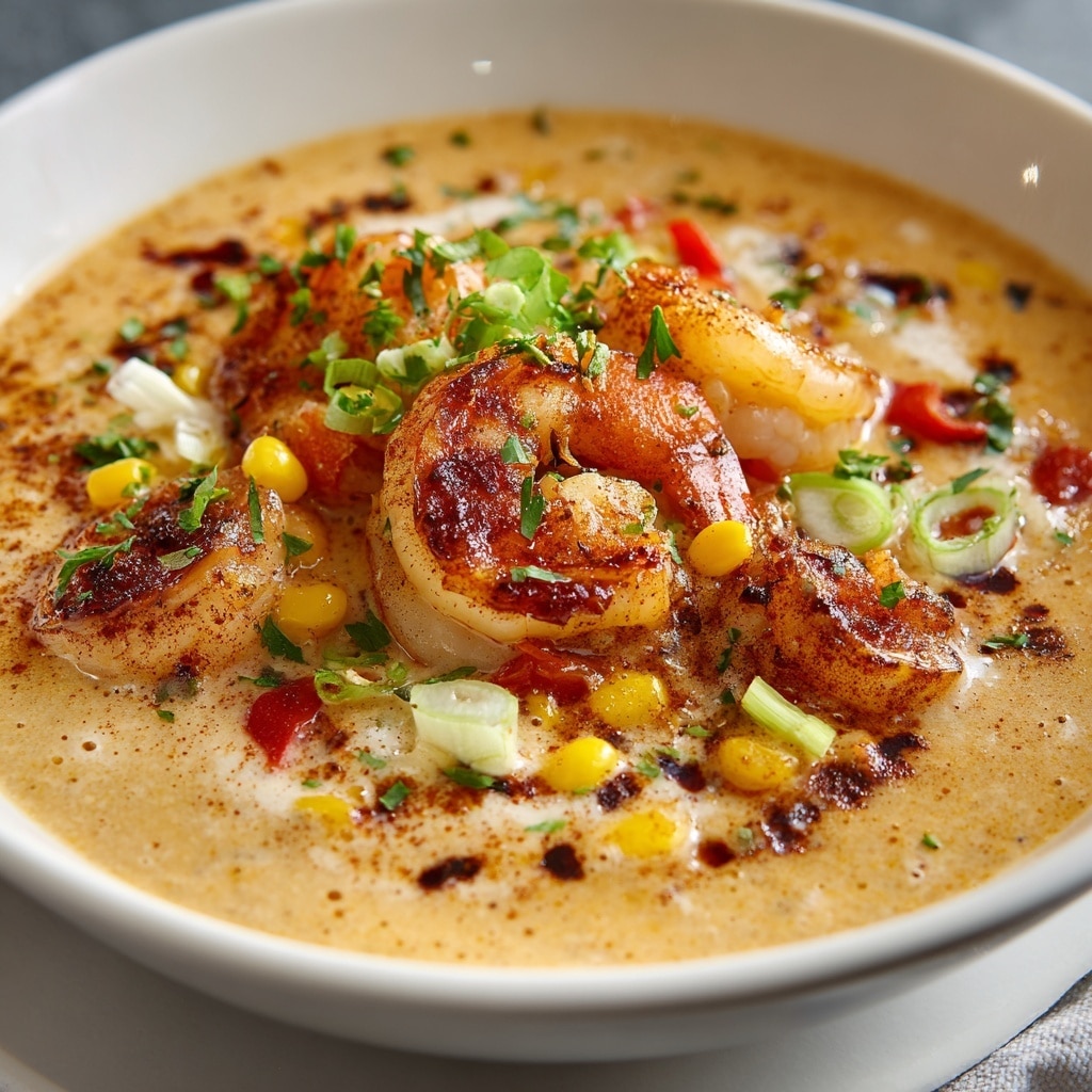 Honey Butter Cajun Shrimp with Smoked Gouda Grits Recipe - Recipe Image