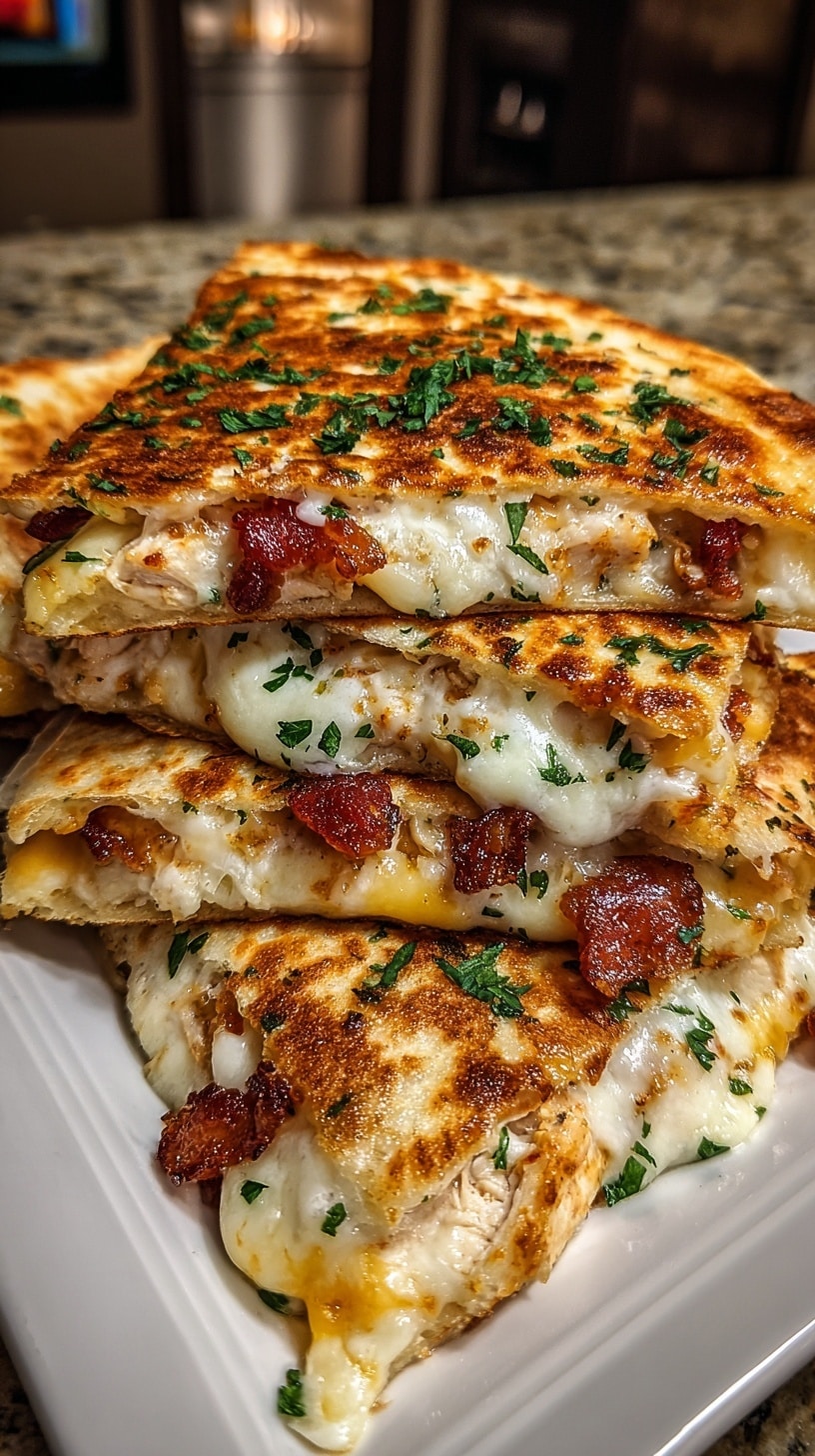 High-Protein Chicken Ranch Quesadilla Recipe - Recipe Image