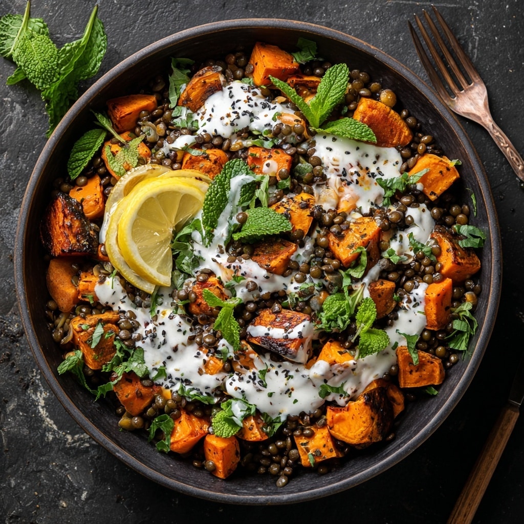 Smoky Sweet Potato and Black Bean Chili with Herby Yogurt Recipe - Recipe Image