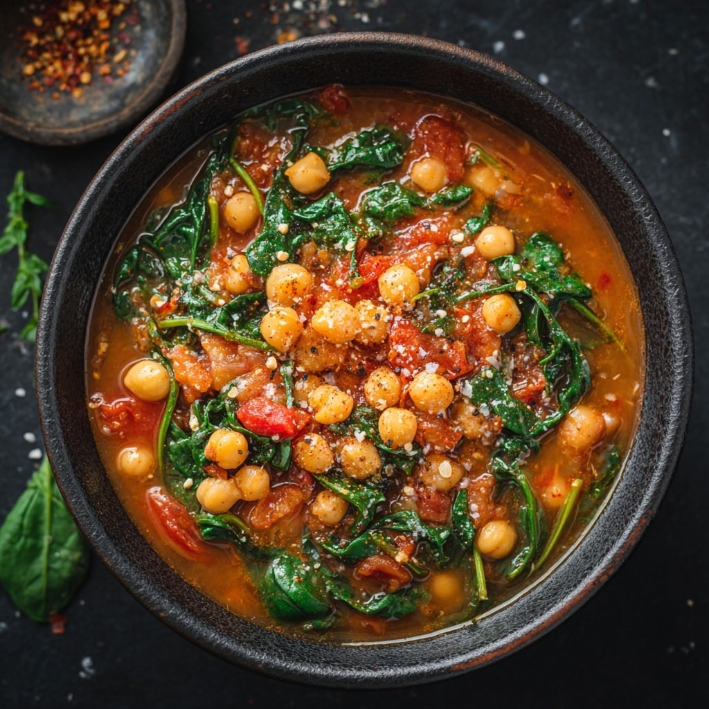Chickpea Tomato-Rice Soup with Crispy Chickpeas and Lime Recipe - Recipe Image