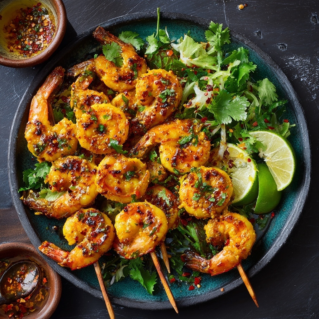 Spicy Shrimp with Peach Salad Recipe - Recipe Image