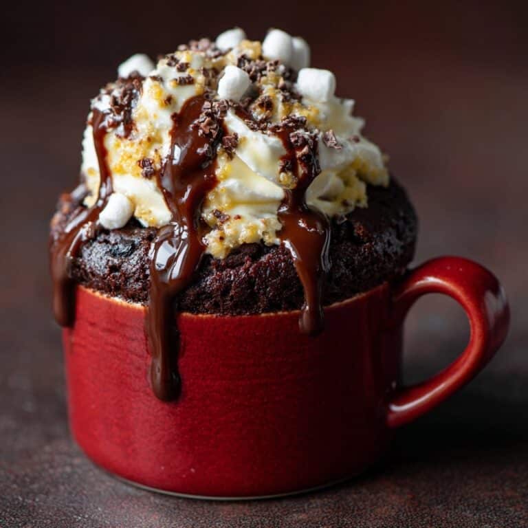 Hot Chocolate Brownies with Marshmallow Frosting Recipe