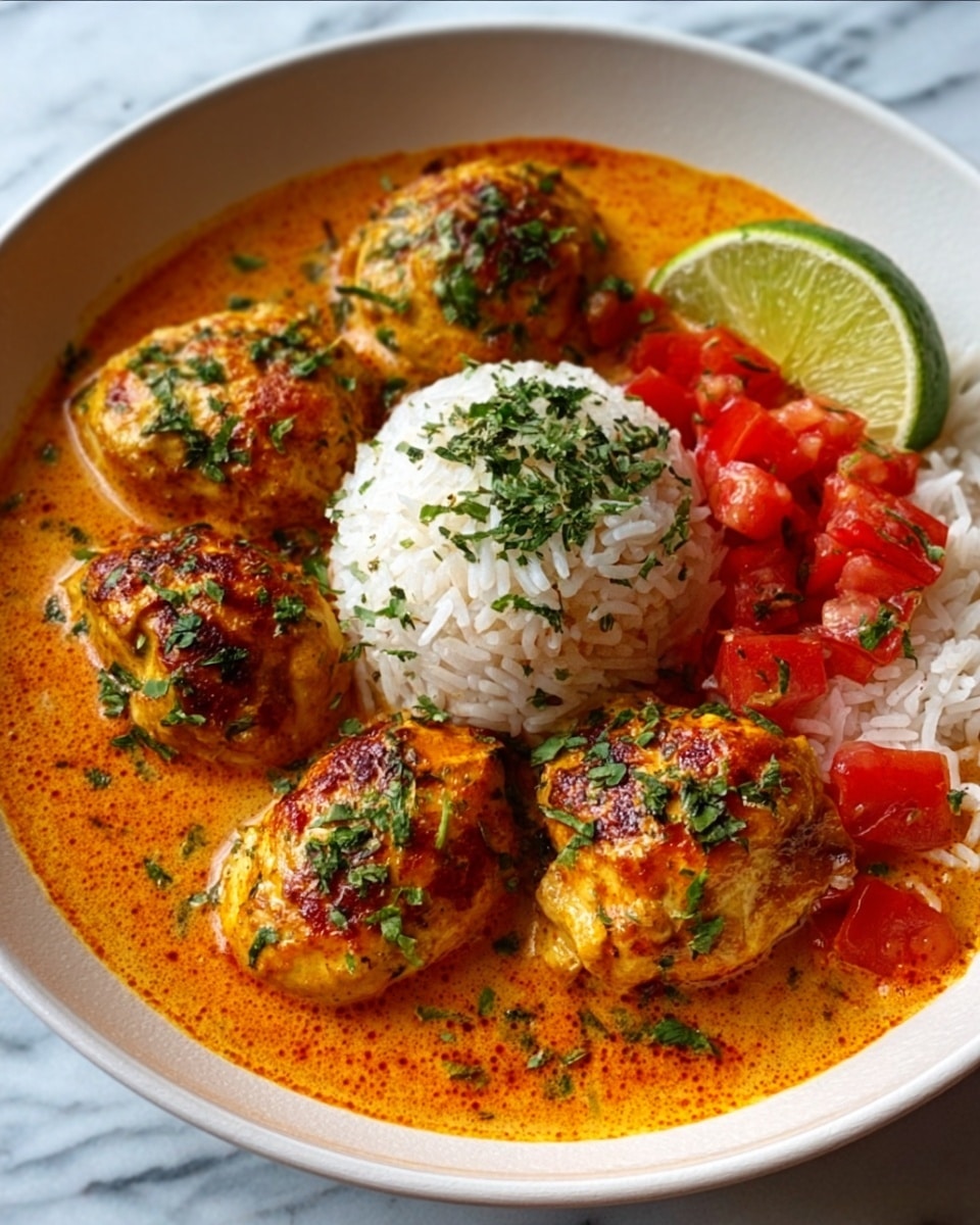 Fiery Brazilian Coconut Chicken with Tropical Pepper Sauce Recipe - Recipe Image