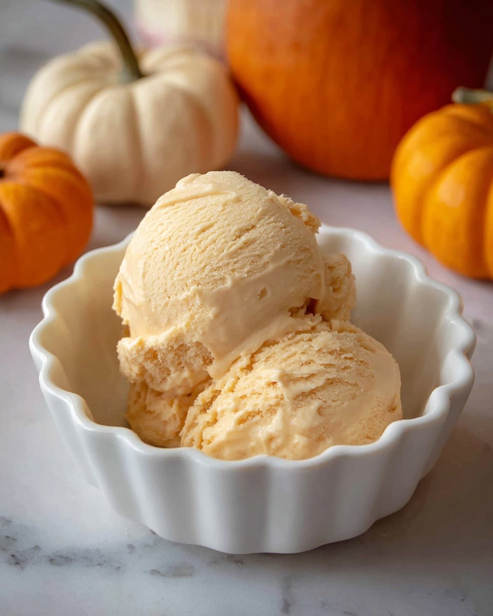Ninja Creami High Protein Pumpkin Cottage Cheese Ice Cream Recipe - Recipe Image