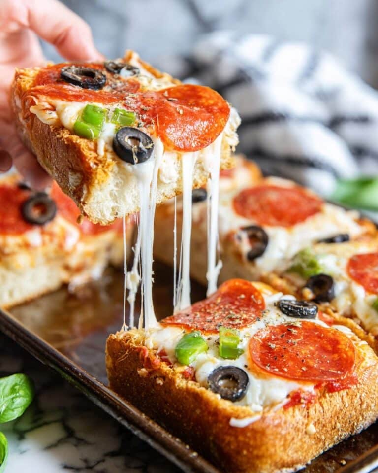 Garlic Bread Pizza Recipe