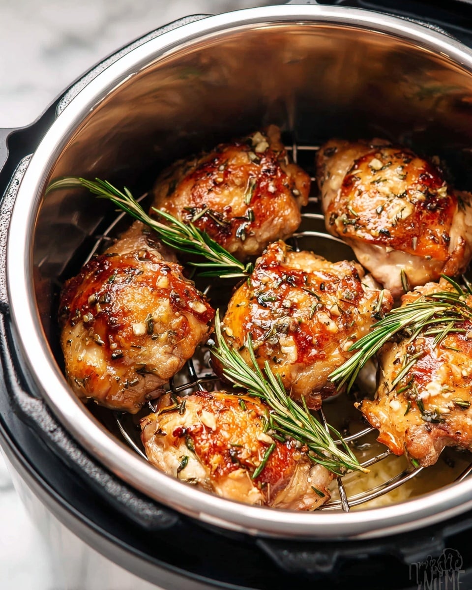 Instant Pot Chicken Thighs in Garlic Butter Sauce Recipe - Recipe Image