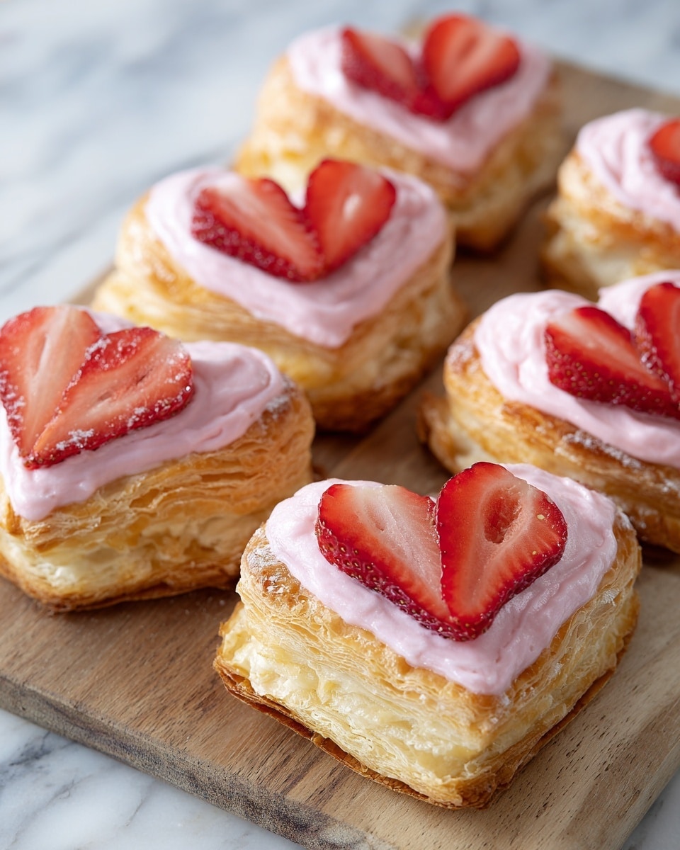 Strawberry Cream Cheese Heart Danishes Recipe - Recipe Image