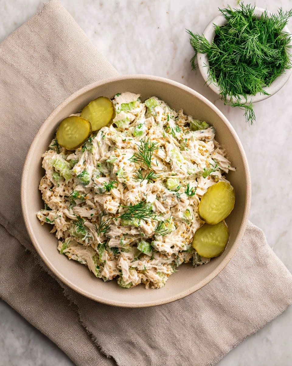 High-Protein Dill Pickle Chicken Salad Recipe - Recipe Image