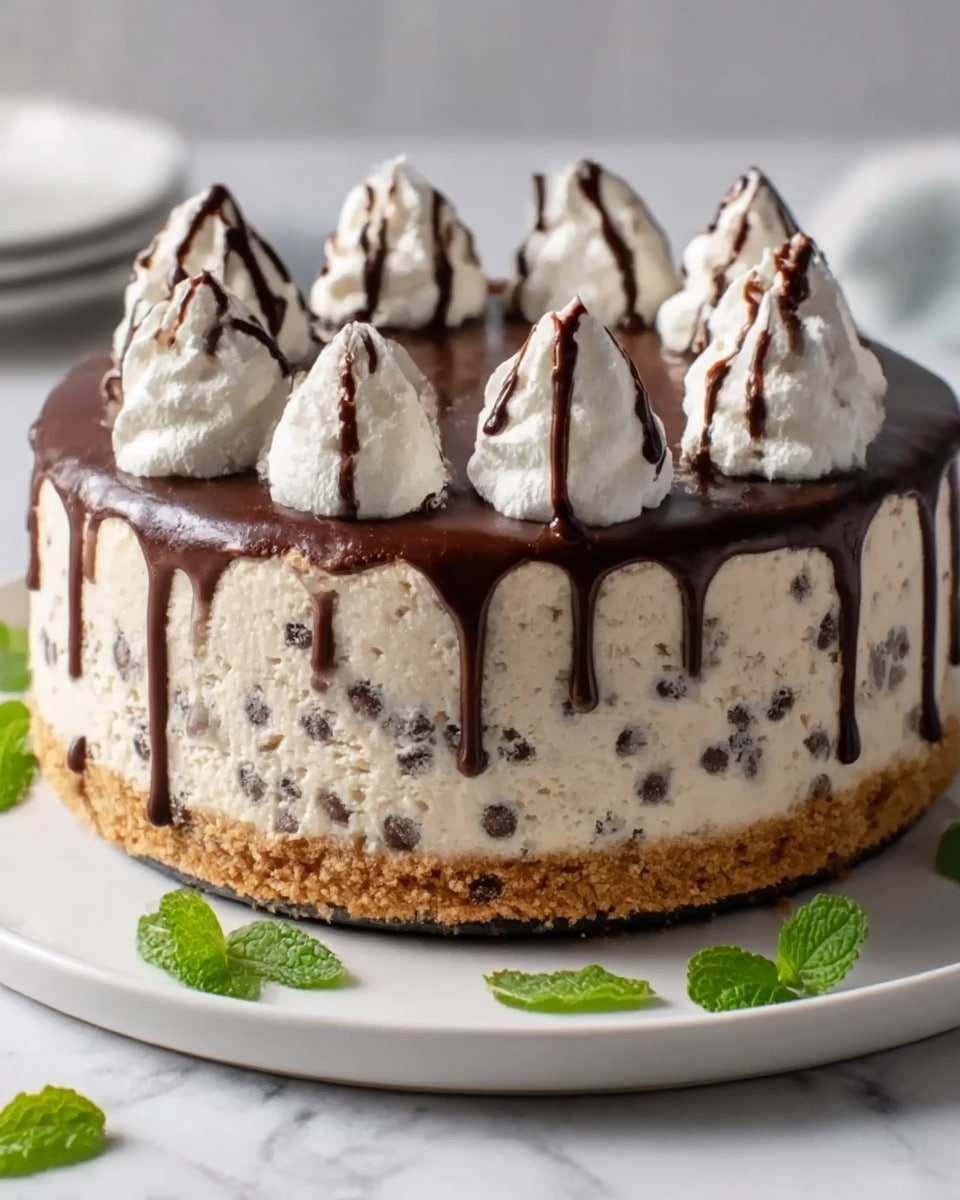 Decadent No Bake Cookie Dough Cheesecake Recipe - Recipe Image