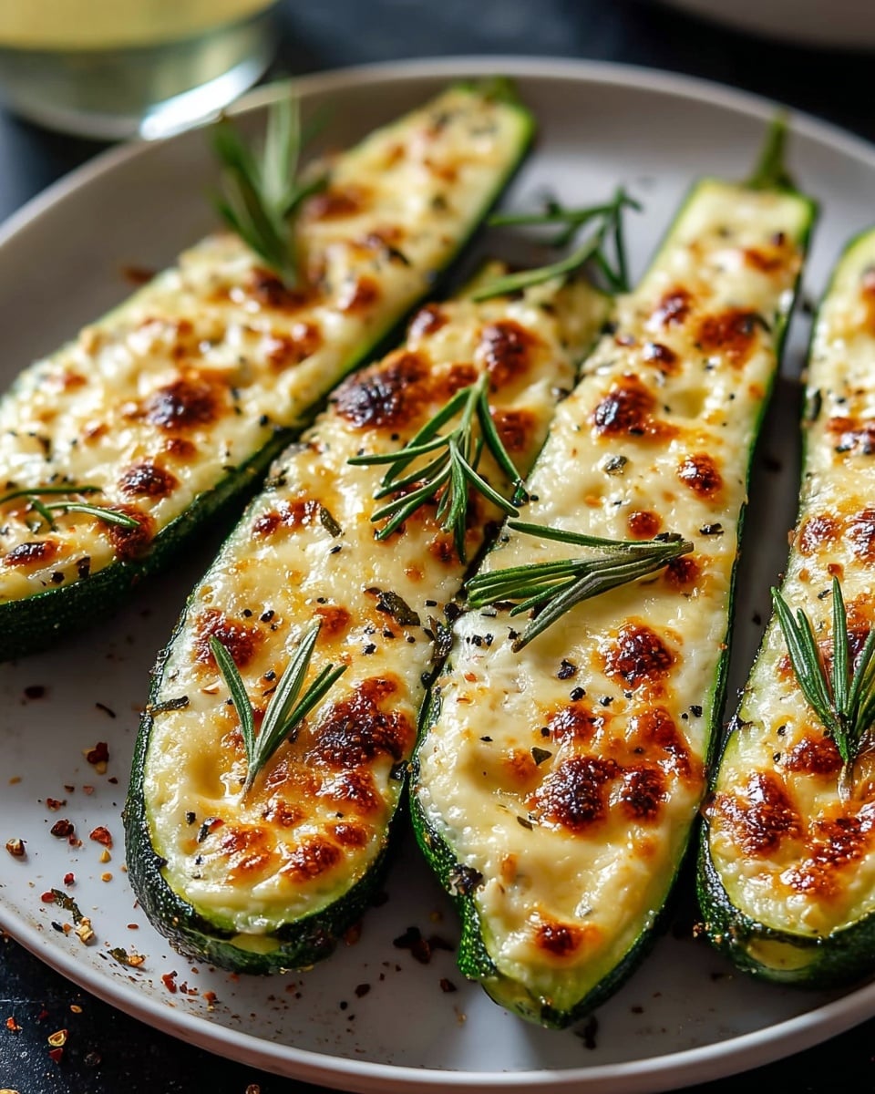 Gourmet Garlic Zucchini Steaks with Cheese Recipe - Recipe Image